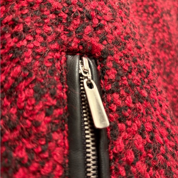 Ricki’s Red Coat with leather detail - Picture 3 of 6